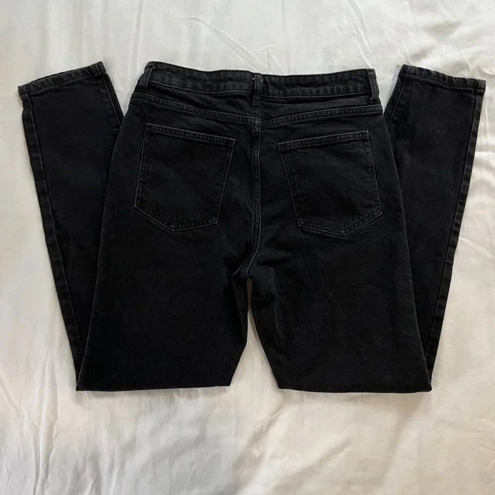 American Apparel Women's The Pencil Jean High Waist Black Denim Jeans | Size 29 - Picture 5 of 7